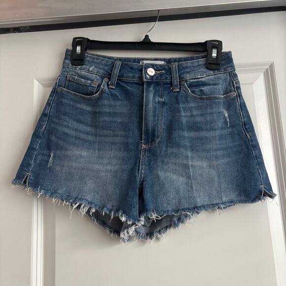 Paige Pants - Paige Margot High Rise Cut Off Jean Short Sz 26 Blue